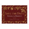 Burgundy & Gold Leaf Save the Date Card