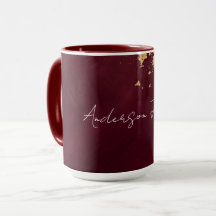 Burgundy Gold Luxury Modern Collection