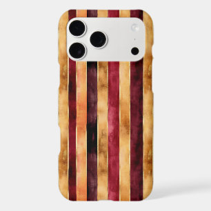 Burgundy Gold Peach Stripes Christmas