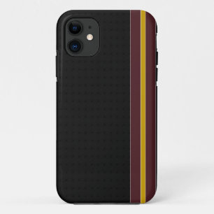 Burgundy & Gold Stripe iPhone 5 Case