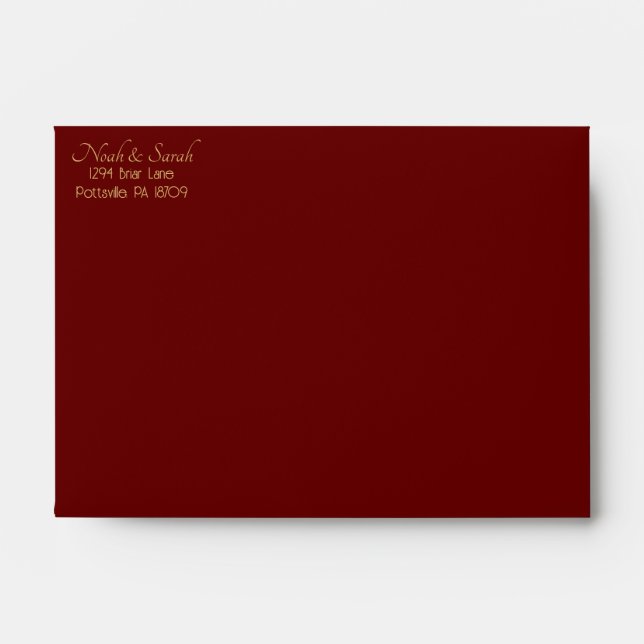 Burgundy & Gold Version 2 Envelope (Front)