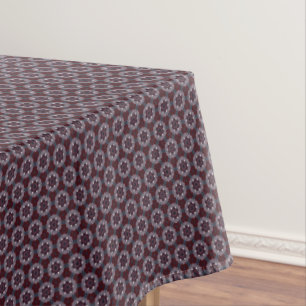Burgundy & Gray Floral Quilt Tablecloth