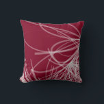 Burgundy & Grey Abstract Ribbon Design Cushion<br><div class="desc">Modern throw pillow features an elegant abstract organic composition in shades of grey on a burgundy background. The artistic design on the front is a layered composition to offer depth and perspective with transparent grey highlights and shadows. Designed with vector graphics, you can customise by changing the background, shape and...</div>