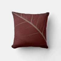 Burgundy & Grey Minimalist Macro Leaf
