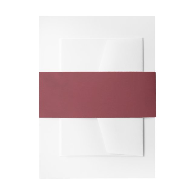 Burgundy Invitation Belly Band (Front Example)