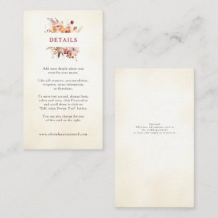 Burgundy & Ivory Elegant Floral Enclosure Card