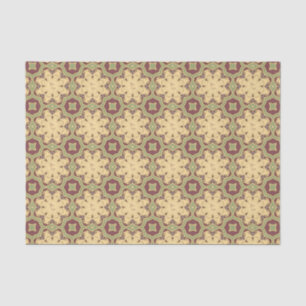 Burgundy Ivory Sage Green Business Logo Geometric Tissue Paper