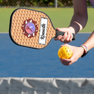 Burgundy-Ivory Standard Ribbon by Kenneth Yoncich Pickleball Paddle
