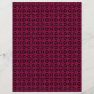 Burgundy Lace & Flowers Scrapbook Paper Pages