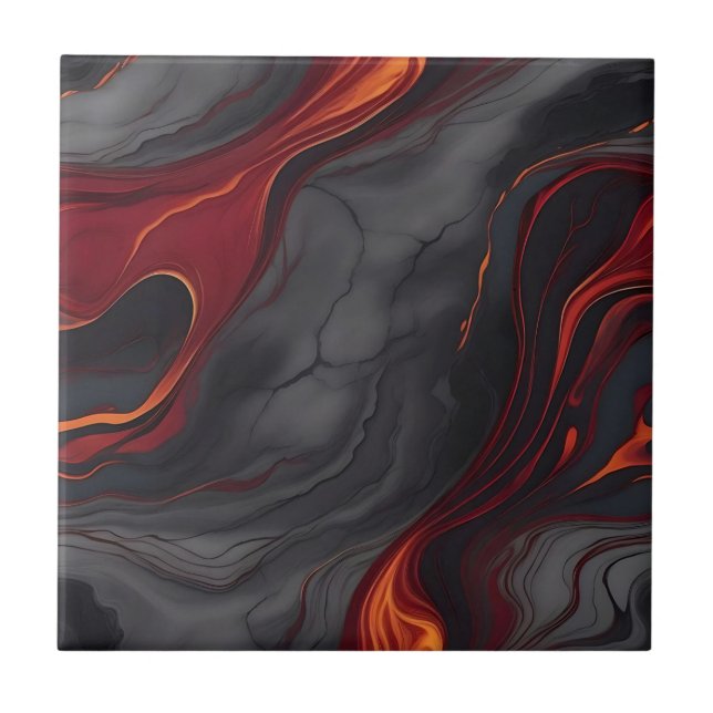 Burgundy Lava Marble Ceramic Tile (Front)