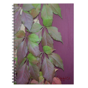 Burgundy Leaves Notebook