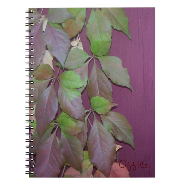 Burgundy Leaves Notebook (Front)