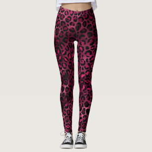 Burgundy Leopard Leggings