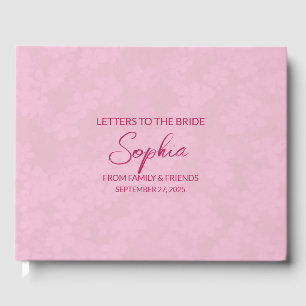 Burgundy Letters to the Bride Keepsake Notebook Guest Book