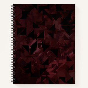 Burgundy Low-Poly Bullet Journal / Lined Notebook