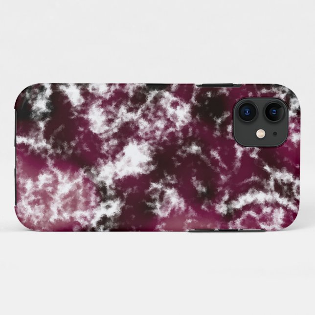 Burgundy Marble Abstract Case-Mate iPhone Case (Back (Horizontal))