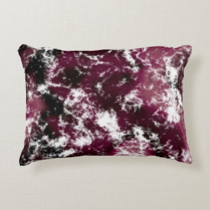 Burgundy Marble Abstract Decorative Cushion