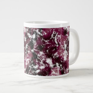 Burgundy Marble Abstract Large Coffee Mug