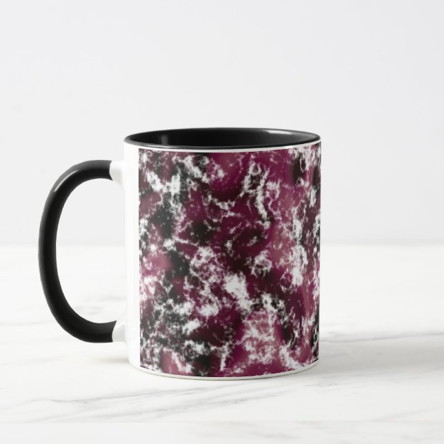 Burgundy Marble Abstract Mug (Left)