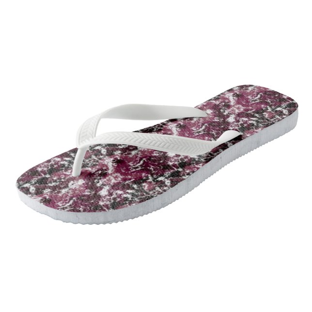 Burgundy Marble Abstract Thongs (Angled)