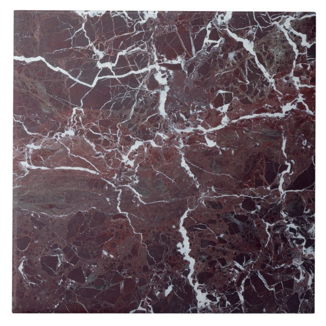 Burgundy marble ceramic tile (Front)