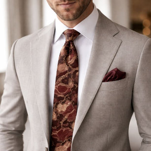 Burgundy Marble Design Tie