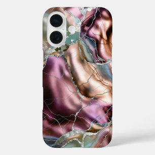 Burgundy Marble Phone Case Gold Abstract Luxury