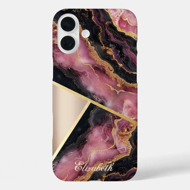 Burgundy Marble Texture,Geometric Case-Mate iPhone Case (Back)