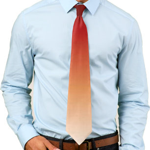 Burgundy Maroon Red Coral White Gradient Ombre Tie