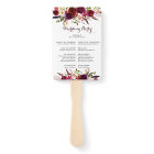 Burgundy Marsala Bohemian Floral Wedding Program