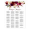 Burgundy Marsala Boho Floral Wedding Seating Chart