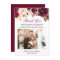 Burgundy Marsala Floral Wedding Photo Thank You