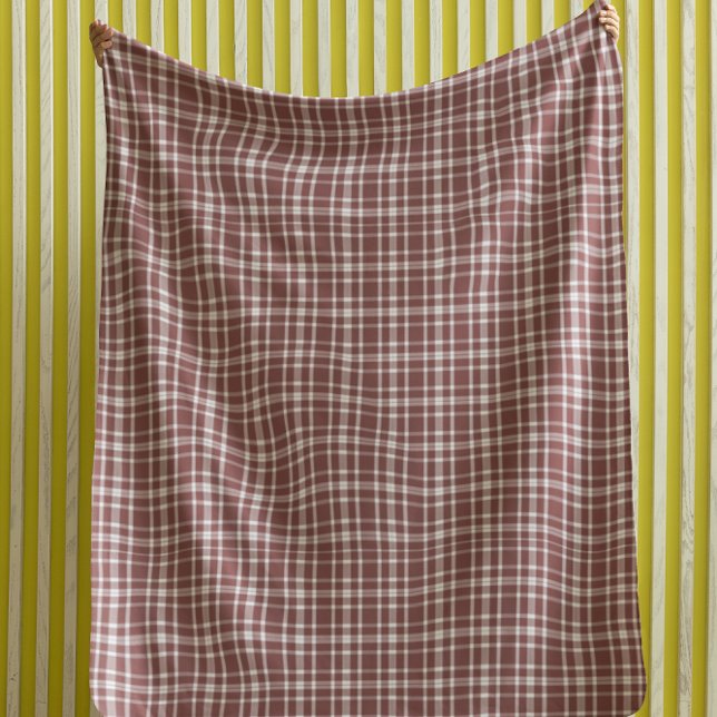 Burgundy Marsala Plaid Sherpa Blanket (Creator Uploaded)
