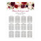 Burgundy Marsala Red Floral Wedding Seating Chart