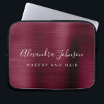 Burgundy Metallic - Monogram Business Professional Laptop Sleeve<br><div class="desc">Modern Burgundy Faux Metallic Stainless Elegant Monogram Promotional Laptop Bag or Sleeve Promotional (promo) advertisement Case. This classy professional business computer case can be customised to include your monogrammed name and job title profession or position.</div>