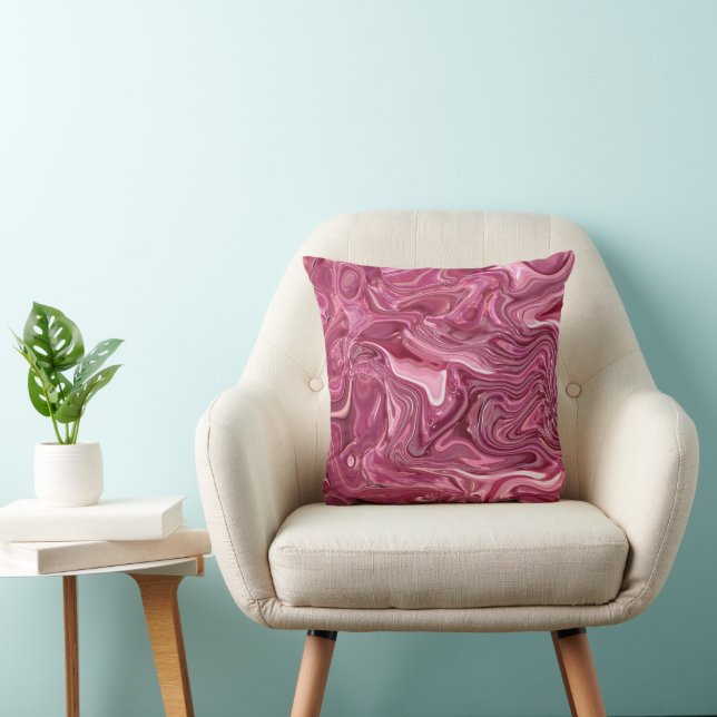 Burgundy Modern Artistic Pattern Cushion (Chair)