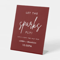 Burgundy Modern Wedding Sparkler Send Off