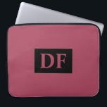 Burgundy Monogrammed Laptop Sleeve<br><div class="desc">This accessory features burgundy and a personalised monogram that adds a touch of elegance to your device. Make a statement and keep your laptop in nice condition with this monogrammed cover.</div>