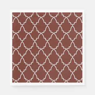 Burgundy Moroccan Lattice Pattern Napkin
