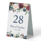 Burgundy Navy Blue Blush Floral Watercolor Rustic