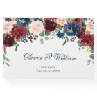 Burgundy Navy Blue Blush Floral Wedding