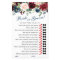 Burgundy Navy Blue Blush Flower Bridal Shower Game