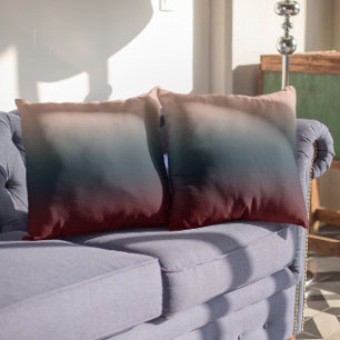 Burgundy Navy Blush Ombre Cushion