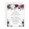 Burgundy Navy Floral BRIDAL  LUNCHEON Invitations