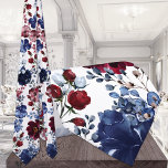 Burgundy Navy Poppy & Peony Garden Wedding Tie<br><div class="desc">A luxury watercolor painted wedding neck tie featuring navy blue and burgundy poppies and peonies in a delightful garden. This navy blue and burgundy wedding floral neck tie is suitable for any occasion.</div>