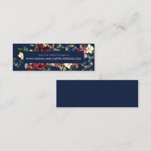 Burgundy Navy Wedding Website RSVP Cards 
