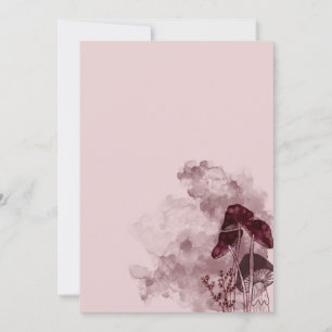 Burgundy Neon Mushrooms  Thank You Card