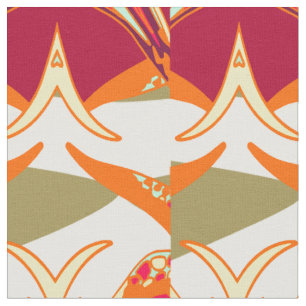 Burgundy ornamental fabric