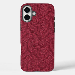 Burgundy Paisley iPhone 16 Plus Case