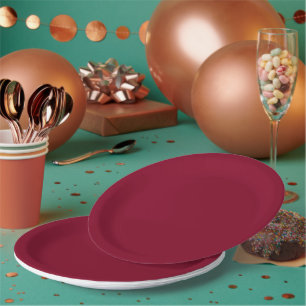 Burgundy Paper Plate